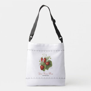 Sac Ajustable Cute Vintage fraise Variétés Ajouter Votre Nom