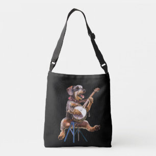 Sac Ajustable Dachshund Fils Jouant Banjo Crossbody Sag