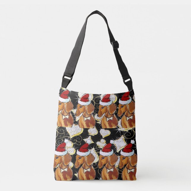 Sac Ajustable Dachshund rouge (Devant)