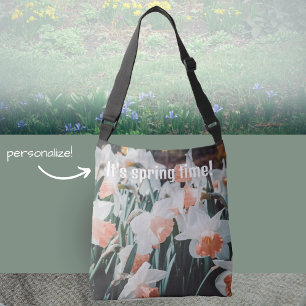 Sac Ajustable Daffodiles d'orange blanc dans le jardin de printe