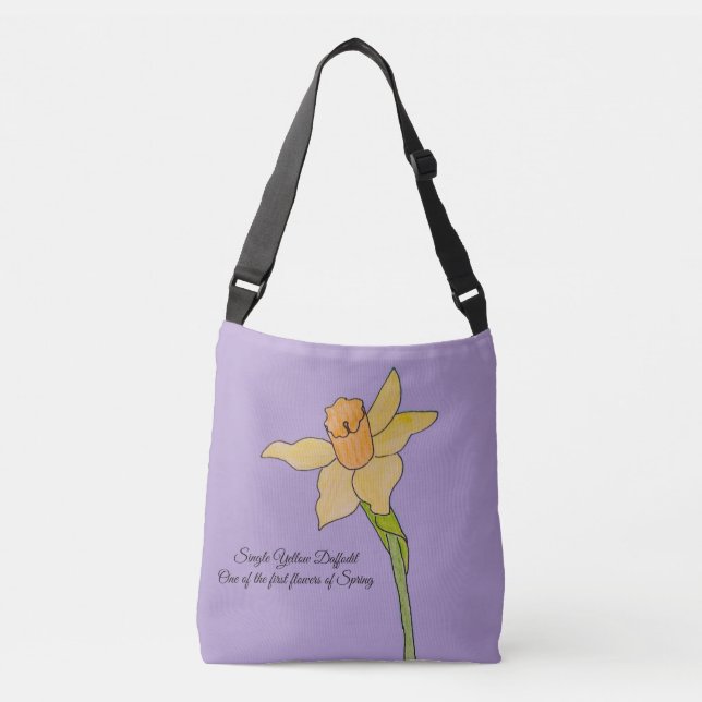 Sac Ajustable Daffodique jaune simple violet pâle (Devant)