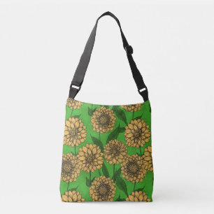 Sac Ajustable Dahlias en jaune et vert