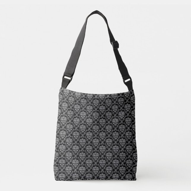 Sac Ajustable Damassé noire et argentée (Devant)