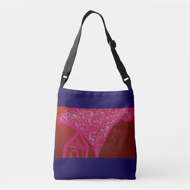 Sac Ajustable Dame rose avec son cœur à pans (Dos)