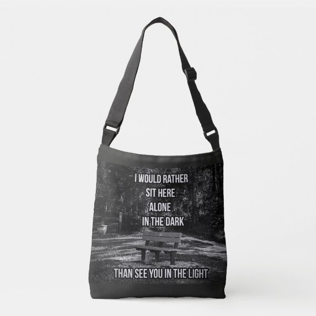 Sac Ajustable Dans La Citation Sombre Fourre-tout (Devant)