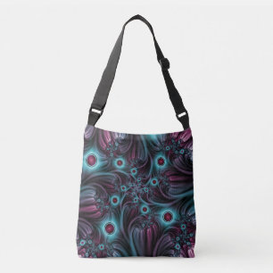 Sac Ajustable Dans la profondeur Bleu rose Abstrait Fractal Art
