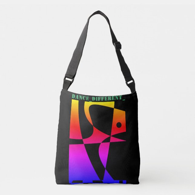 Sac Ajustable DANSE_DIFFÉRENT_ Arc-en-ciel noir (Devant)