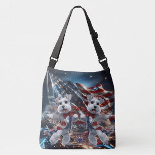 Sac Ajustable Danse patriotique Schnauzers blancs miniatures