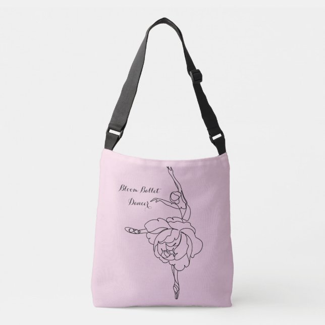 Sac Ajustable Danseur Ballet Fleur Avec Touche Florale Customisé (Devant)