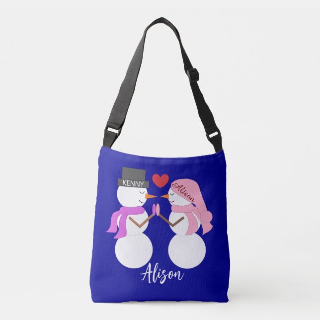 Sac Ajustable Darling Snowpeople in Love : bleu foncé (Devant)