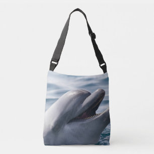 Sac Ajustable Dauphin souriant s'élevant au-dessus de l'eau bleu