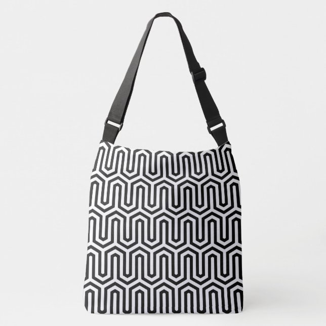 Sac Ajustable Déco motif égyptien - noir et blanc (Devant)