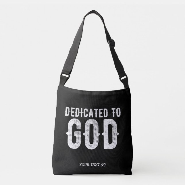 SAC AJUSTABLE DÉDIÉ À DIEU COOL PERSONNALISABLE TEXTE BLANC (Devant)