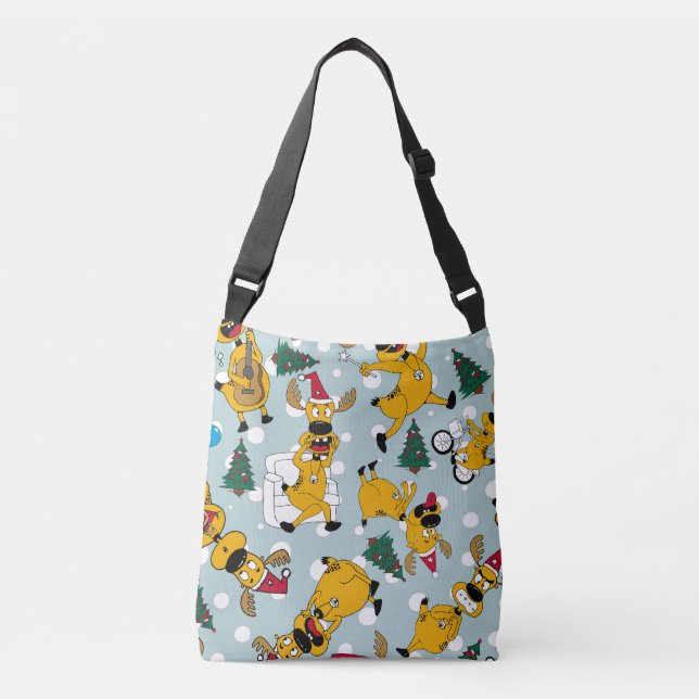 Sac Ajustable Deer Festive : Design Motif de Noël (Devant)