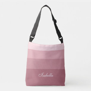 Sac Ajustable Dégradé de rose gold rayures et calligraphie