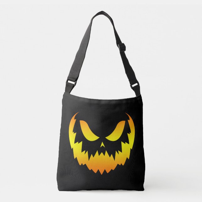 Sac Ajustable Dégradé du visage du Citrouille Jack-o'-lantern (Devant)