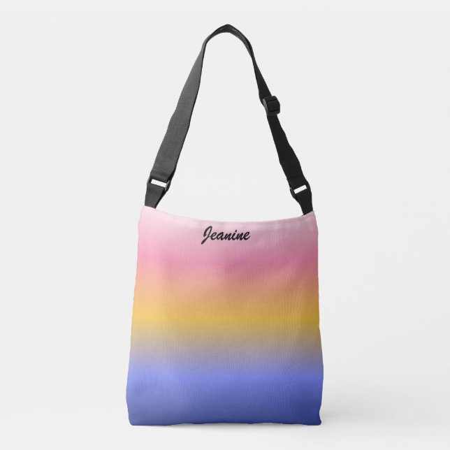 Sac Ajustable Dégradé rose jaune et bleu (Devant)
