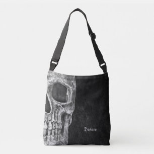 Sac Ajustable Demi-Crâne gothique Cool noir et blanc Grunge