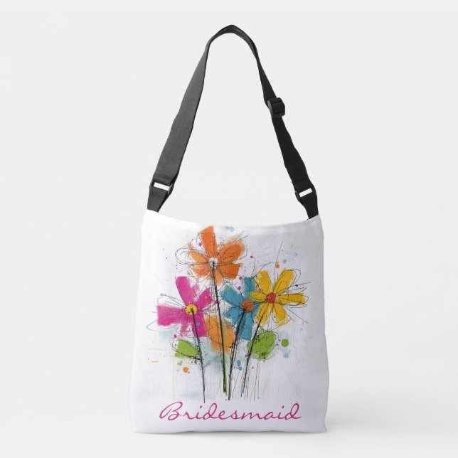 Sac Ajustable Demoiselle d'honneur Fleur de champ Aquarelle Fant (Devant)