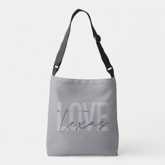 Sac Ajustable Design simple, moderne, urbain, cool Love Texas (Dos)