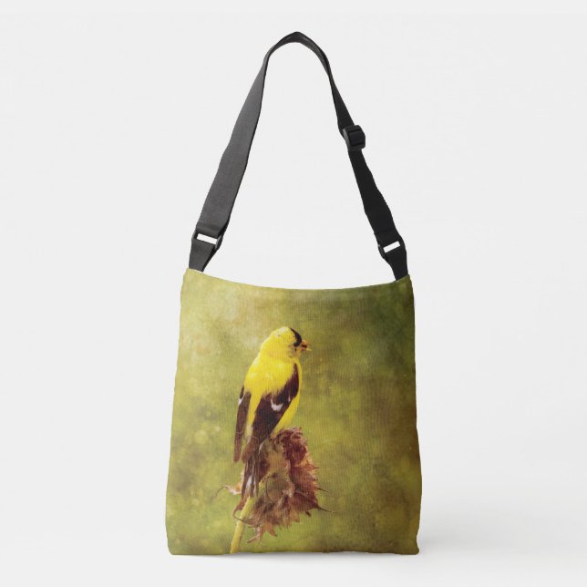 Sac Ajustable Designer Goldfinch All-Over-Print Crossbody Bag  (Devant)