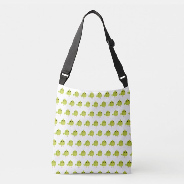 Sac Ajustable Dessin animé d'oiseau vert   (Devant)