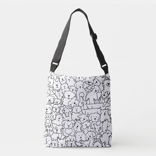Sac Ajustable Dessin au trait de chien gribouillé (Devant)