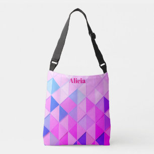 Sac Ajustable Diamants Bleus et Roses