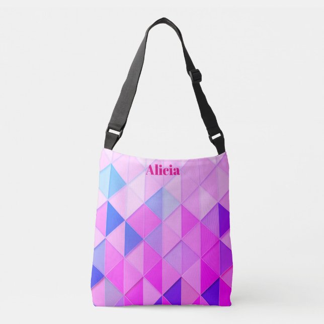 Sac Ajustable Diamants Bleus et Roses (Devant)