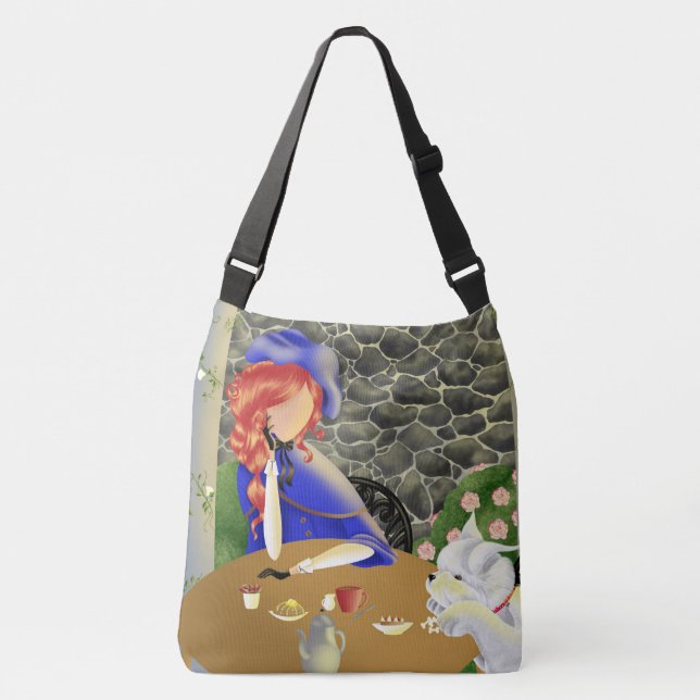 Sac Ajustable Dog & Lady au Café au coucher du soleil (Devant)