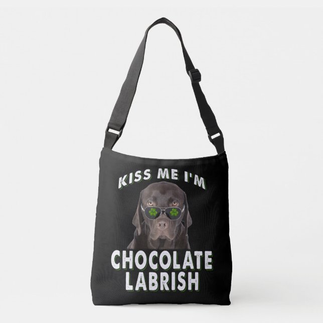 Sac Ajustable Dog Lover | Kiss Me I'm Chocolat Labrish (Devant)