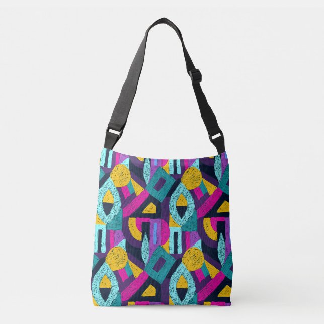 Sac Ajustable Doodles rétro : pop art géométrique. (Devant)