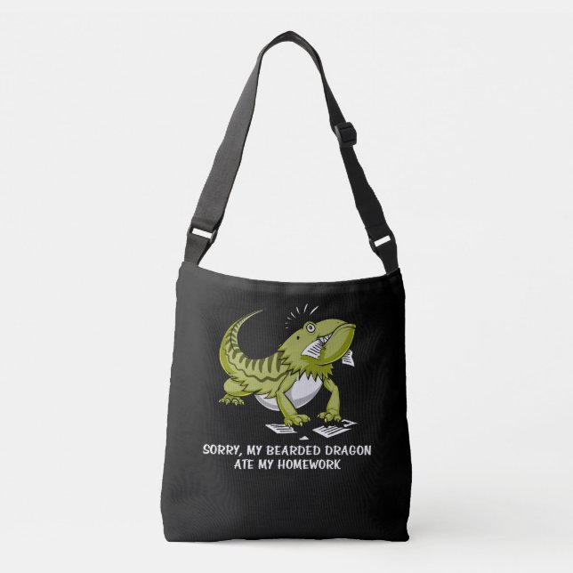 Sac Ajustable Dragon Lézard Étudiant À La Maison (Devant)
