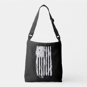 Sac Ajustable Drapeau Américain en Blanc en détresse