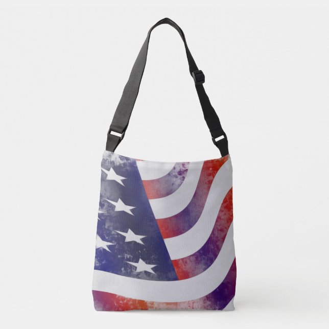 Sac Ajustable Drapeau américain Grunge (Devant)
