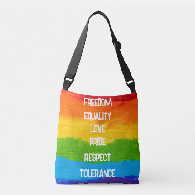 Sac Ajustable Drapeau arc-en-ciel gay lesbienne LGBT (Devant)