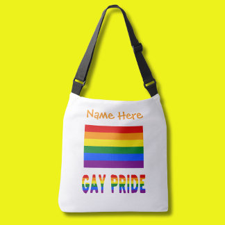 Sac Ajustable Drapeau arc-en-ciel gay pride orange personnalisé