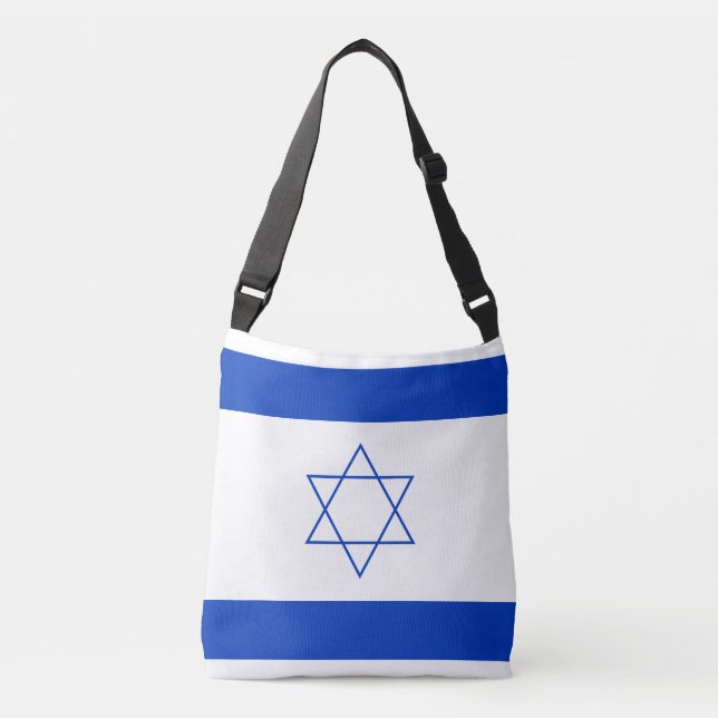 Sac Ajustable Drapeau bleu et blanc d'Israël (Devant)