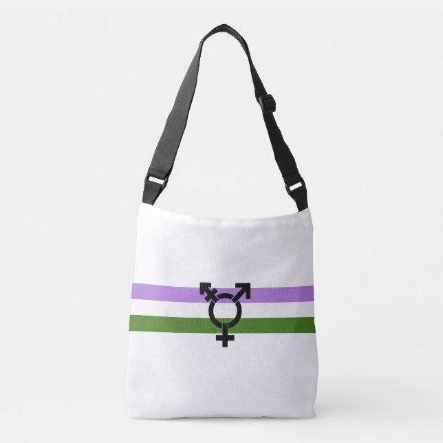 Sac Ajustable Drapeau de fierté genderqueer (Devant)