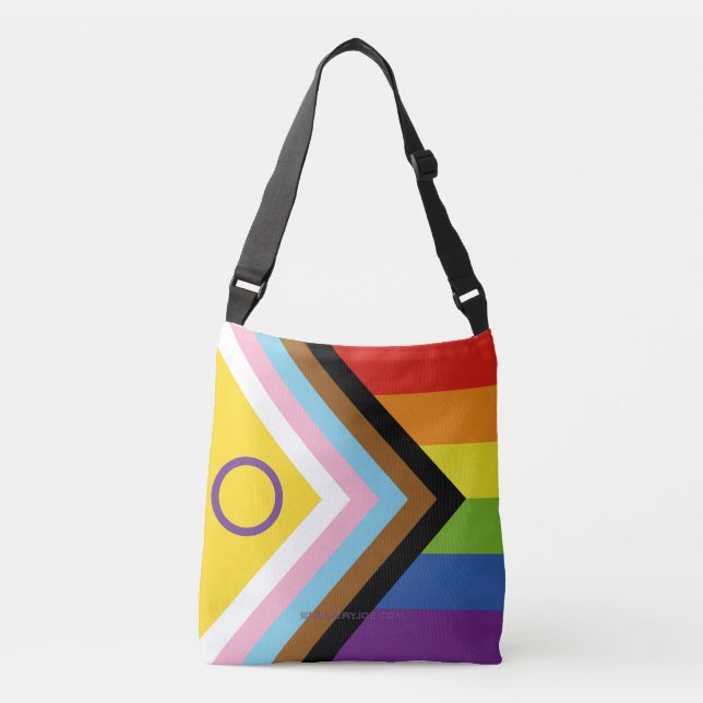Sac Ajustable Drapeau de fierté intersexe de SlipperyJoe's fond  (Devant)