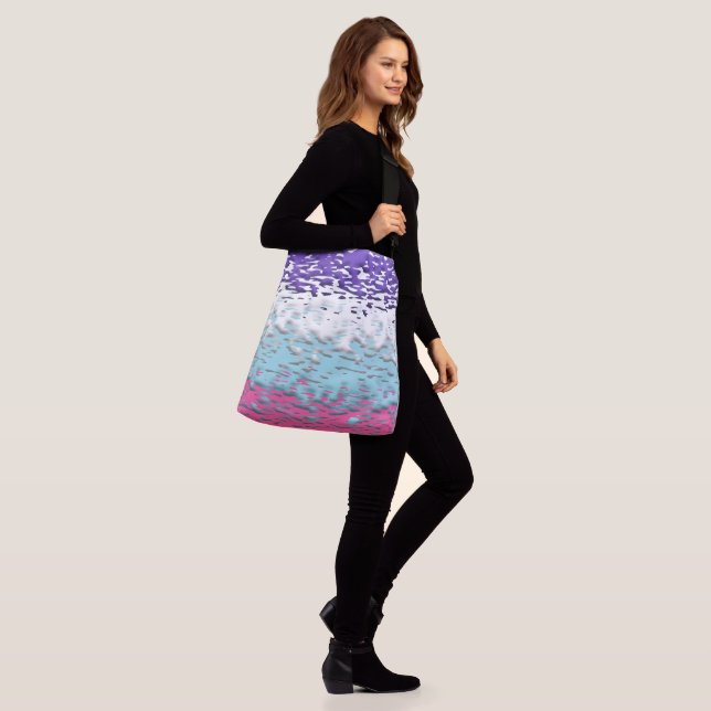 Sac Ajustable Drapeau de fierté multisexuel funky trippy ondulé  (Sur le modèle)