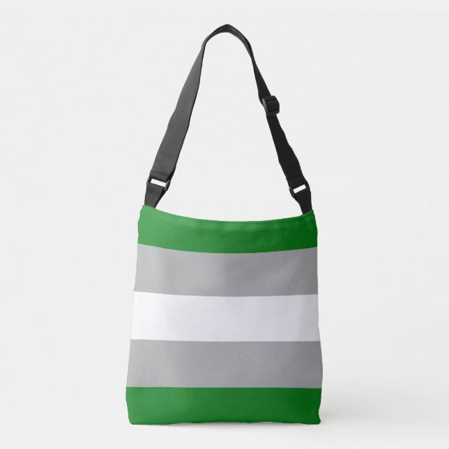 Sac Ajustable Drapeau de la fierté grise romantique (Devant)