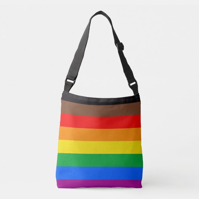 Sac Ajustable Drapeau de la fierté LGBTQ (8 bandes) (Devant)
