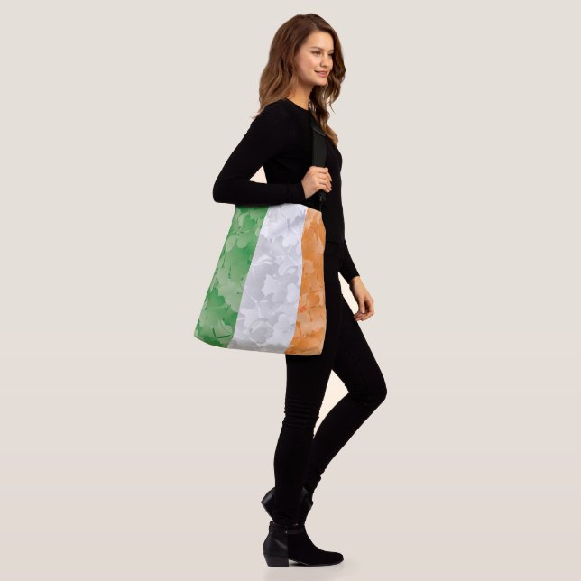 Sac Ajustable Drapeau de l'Irlande avec motif shamrock (Sur le modèle)