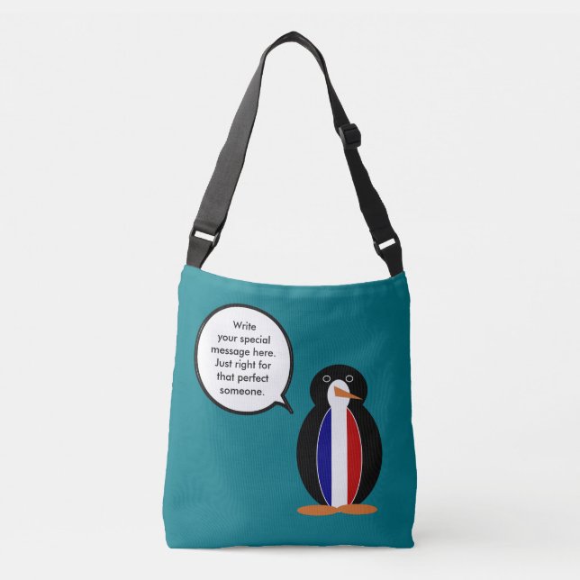 Sac Ajustable Drapeau Français Parler de Mme Penguin Personnalis (Devant)