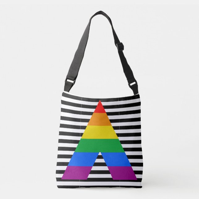 Sac Ajustable Drapeau LGBT Ally Pride couleurs sur toute impress (Devant)