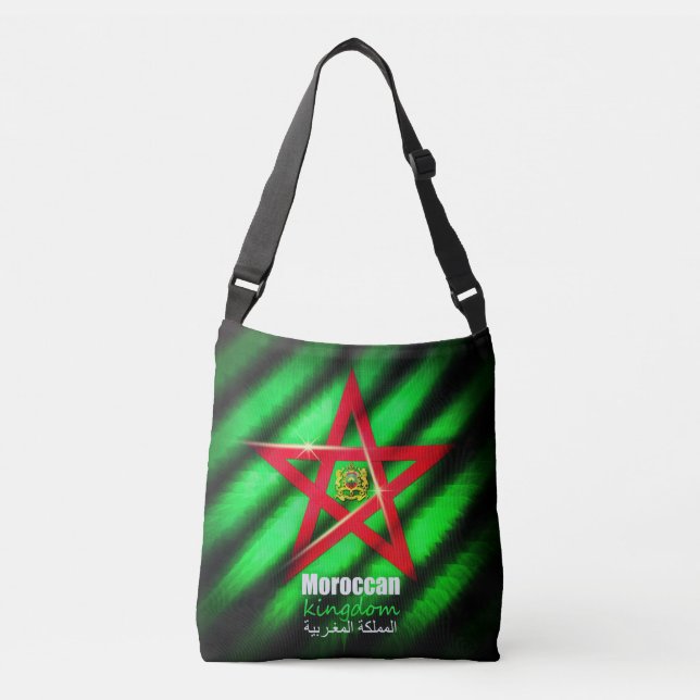 Sac Ajustable drapeau marocain design en illustrateur et photosh (Devant)