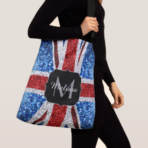 Sac Ajustable Drapeau rouge bleu blanc brillant parties scintill