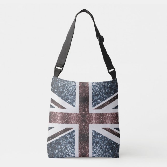 Sac Ajustable Drapeau rustique UK rouge bleu étincelants parties (Devant)