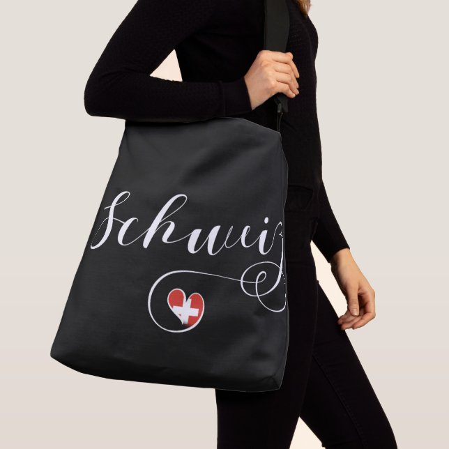 Sac Ajustable Drapeau Suisse dans un coeur, Schweiz, Suisse (De près)